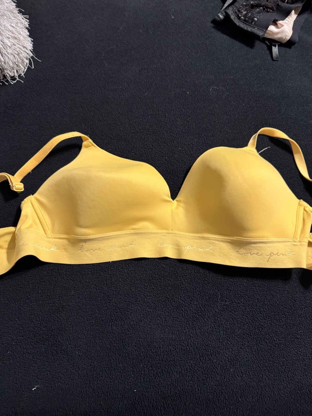 PINK Victoria's Secret Yellow Seamless Molded Push-Up Bra